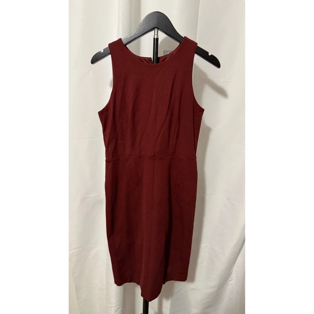 Ann Taylor Petite Burgundy Sleeveless Sheath Dress Size 4P NWT 21812804